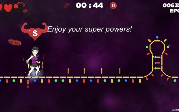 a frame from Genome Jumper Game