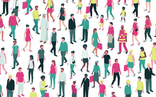 Crowd of people illustration