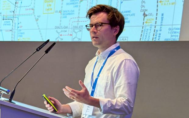 Michael Skinnider presenting at the [BC]2 Basel Computational Biology Conference