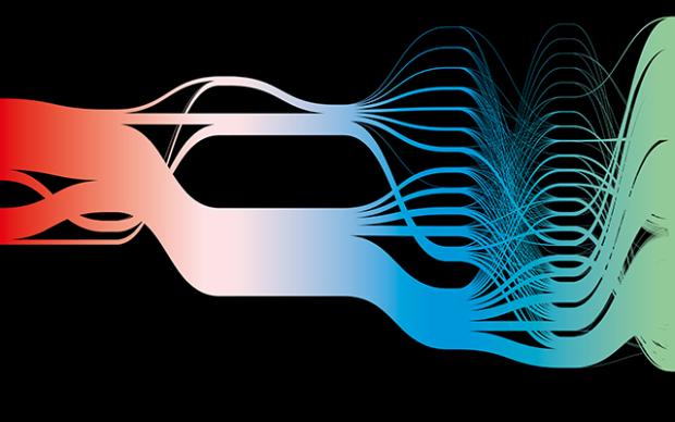Sankey diagram showing connections between different categories of information on extracted plant chemicals, such as species, plant part and analysis method, which enables insights into previously disconnected data.