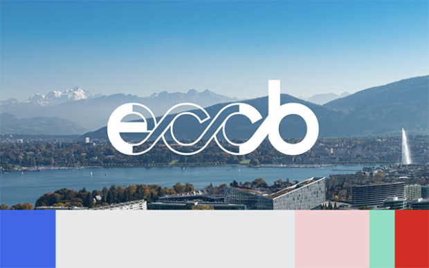 Logo ECCB with an image of Geneva in background