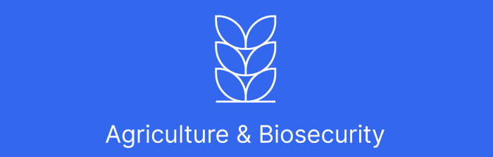 Agriculture & Biosecurity title and pictogram