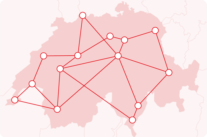 SIB links in Swiss Map