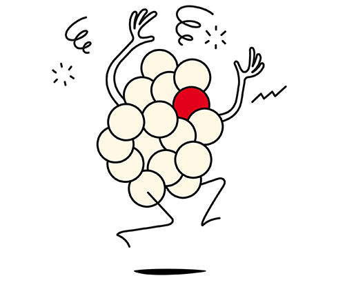 illustration of a cartoon altered protein